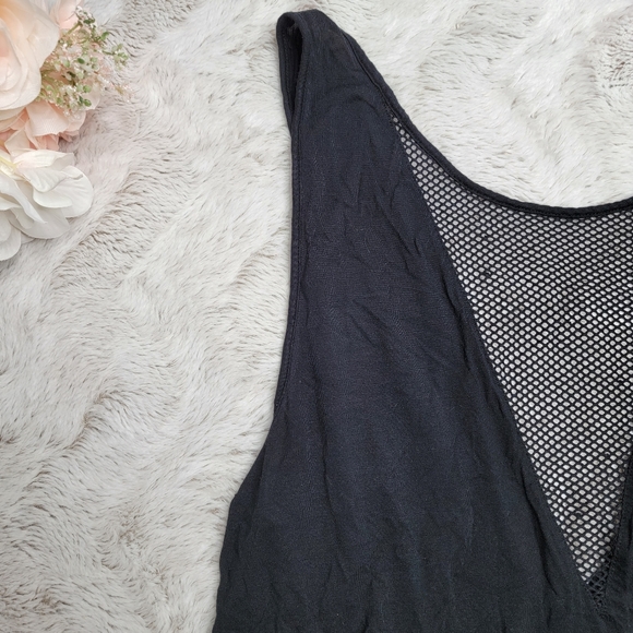 Alo Yoga Warm Up Mesh Insert Tank Top Black Size Unknown - Picture 4 of 10
